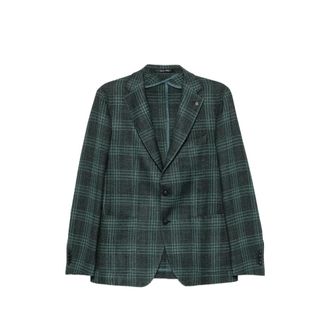 Tagliatore Check-pattern Notched-lapels Blazer