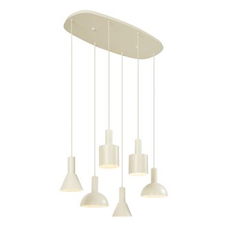 QAZQA Escandinavo L&aacute;mpara Colgante Escandinava Crema 6 Luces - Biles Met&aacute;lica Org&aacute;nica Adecuado Para Led Max. 6 X Watt - Qazqa