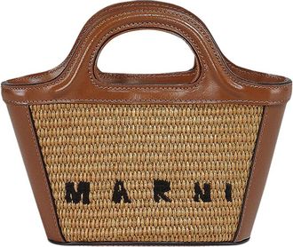 Marni Dnu Pack Marni Tropicalia Micro Leather-Trim Tote