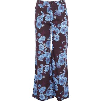 Lords of Harlech Phillis Wide Leg Tailored Pant in Serious Floral Plum at Nordstrom, Size 12