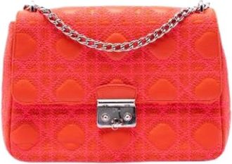 Dior Pre-owned Flap Shoulder Bag - Dames - Vintage Schoudertas - Oranje - ONE Size - Leer - Vintage