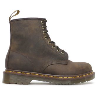 Dr. Martens 1460 8 Eyelet Crazyhorse Leather Unisex Ankle Boots - Gaucho Dark Brown - Size:UK 6.5