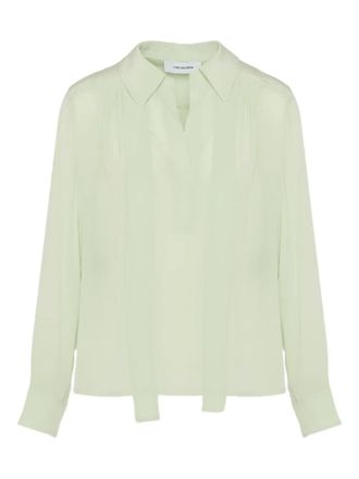 Yves Salomon Blusa con collo lavalli&egrave;re - Verde