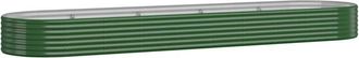 vidaXL Jardinera Arriate Acero Galvanizado Verde 396x100x36 Cm Vidaxl