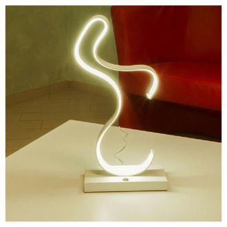 Trade Shop Trade Shop - Lampada Da Comodino Curva Lume 12w Lumino Moderno Luce Fredda Calda Naturale D03