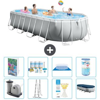 Intex Piscina Prism Frame Oval - 610x305x122 Cm - 9-piezas S556