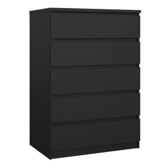 Furniture To Go Naia Chest of 5 Drawers in Black