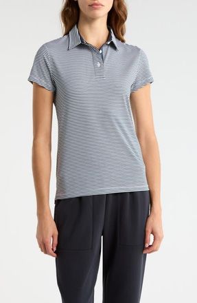 Swannies Kayla Polo Top in Navy-White at Nordstrom, Size X-Large