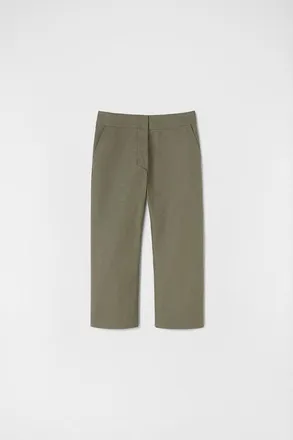 Jil Sander Olive Straight Leg Trousers, Size 36