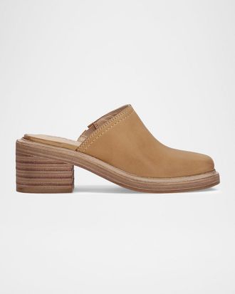 Frye 65mm Kate Oiled Leather Mules
