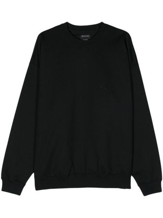 Yohji Yamamoto Black Solid Crew Neck Sweatshirt