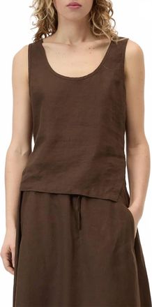 Closed Womens Linen Tank Top In Maple Brown