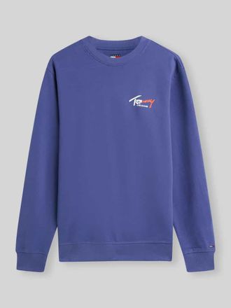 Tommy Jeans Regular Fit Sweatshirt aus reiner Baumwolle in Rauchblau, Gr&ouml;&szlig;e XXL