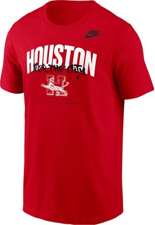 Nike Houston Cougars Nike Mens NCAA Cotton T-Shirt in Red | M11332P957UNHO-RED