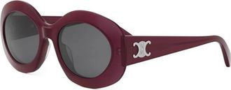 Celine Triomphe Zonnebril - Dames - Zonnebrillen - Rood - 54 MM - Accessoires