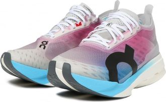 On Cloudboom Strike Womens Road Running Shoes White/Blue 7 UK