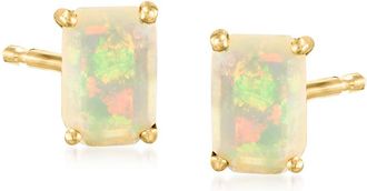 RS Pure by Ross-Simons Opal Stud Earrings in 14kt Yellow Gold
