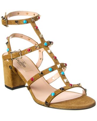 Valentino Logo Suede Sandal