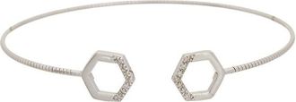 Meshmerise 18K Plated 0.08 Ct. Tw. Diamond Bangle Bracelet