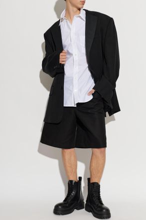 Balenciaga Shirt With Logo, Mens, White