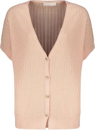 Fabiana Filippi Cardigan con lavorazione pointelle - Rosa