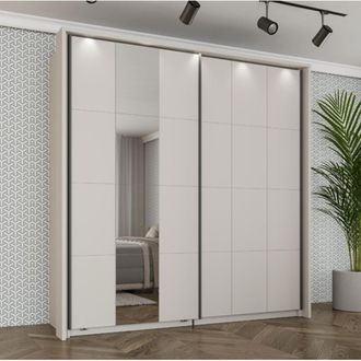 Dmora Guardarropa 2 Puertas Asilah, Armario Dormitorio Colgador, 2 Estantes, 2 Puertas, 195x205 Cm Blanco Crema