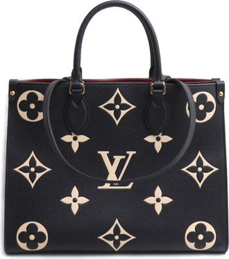 Louis Vuitton Beige Black Monogram Empreinte Tote Bag (Pre-Owned)