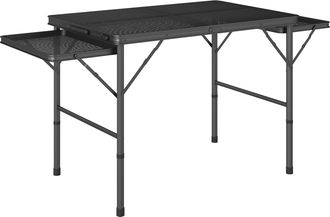 OUTSUNNY 4.5ft Portable Folding Table - Height Adjustable Metal Picnic Table | TJ Hughes