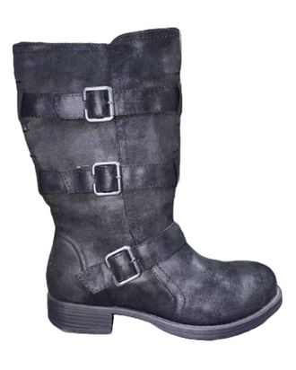 Madeline Womens Reagan Knee High Boot In Black Fabric