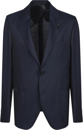 Lardini Blauwe Blazer voor Mannen Aw 25 - Heren - Blazers - Blauw - M - Wol - Jassen