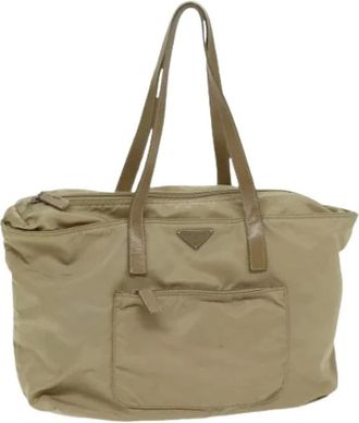 Prada Pre-owned Tote Bags, female, Beige, Size: ONE SIZE Pre-owned Tote Bag