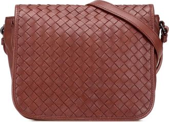 Bottega Veneta Borsa a tracolla Intrecciato in nappa con battente 2012-2025 - Rosso