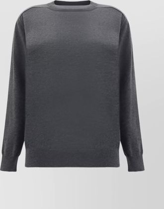 Brunello Cucinelli cashmere crew neck sweater with shiny beads