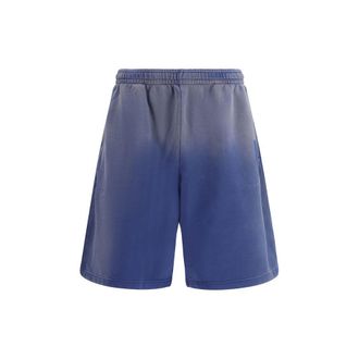 Moschino Blue Cotton Bermuda Mens Shorts