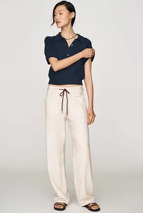 Rag & Bone Miramar Terry High-Rise Wide-Leg Jeans