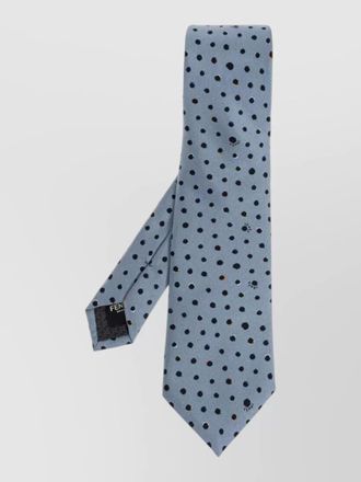 Fendi falena silk tie micro dots pattern slim