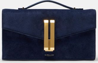 DeMellier Clutch Vancouver in suede con finiture in pelle