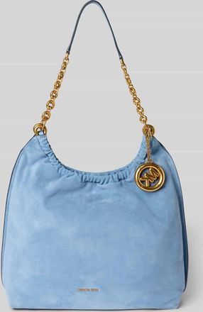 Michael Kors Handtasche aus Leder mit Label-Applikation Modell INDIE in Hellblau, Gr&ouml;&szlig;e 1