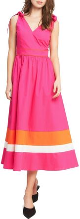 Flying Tomato Bow Shoulder Midi Dress in Fuchsia Orange at Nordstrom Rack, Size Medium