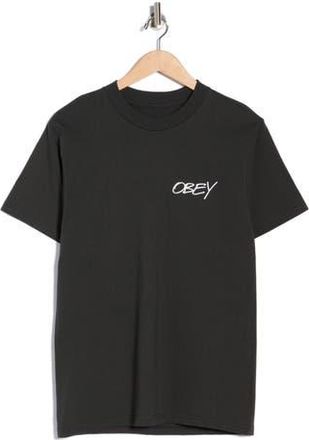 Obey Poppies Graphic T-Shirt in Vintage Black at Nordstrom Rack, Size Medium