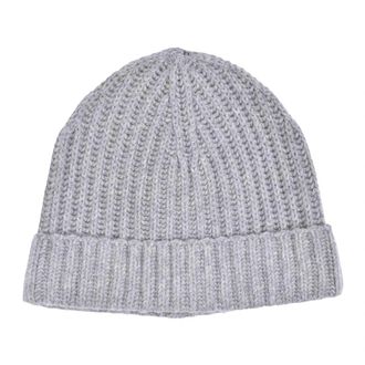 Roberto Collina Cuffia - Dames - Hoeden - Grijs - ONE Size - Wol - Accessoires