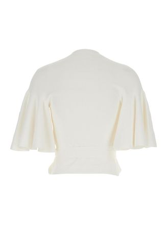 Jacquemus Womens Top With Crossed Neckline White Viscose Tops