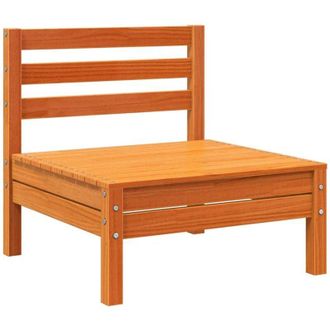 vidaXL Garden Sofa Armless Wax Brown Solid Wood Pine Vidaxl