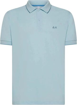 Sun 68 Small Stripes on Collar Polo - Heren - Polos - Blauw - XL - Katoen - Tops