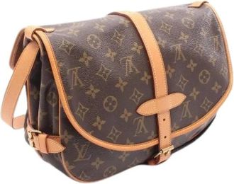 Louis Vuitton Pre-owned Cross Body Bags, female, Brown, Size: ONE SIZE Pre-owned Canvas Cross Body Bag