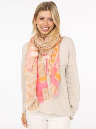 Zwillingsherz Schal ZWILLINGSHERZ Wild Love, Damen, khaki, Obermaterial: 100% Polyester, Modet&uuml;cher Schal, trendiger Schal mit Herzen und Schriftzug