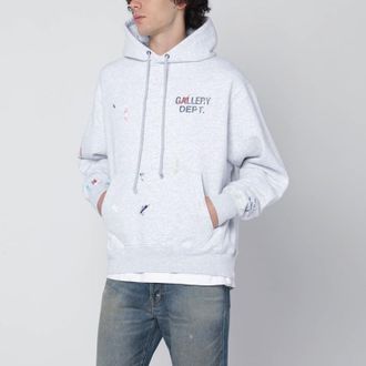 Gallery Dept. Grey GD Paint Logo hoodie
