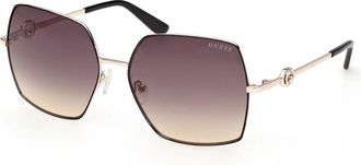 Guess GU00285 05B Womens Sunglasses Gold Size 58