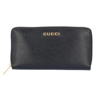 Gucci Black Leather Long Wallet (Bi-Fold) (Pre-Owned)