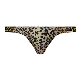 Versace Badmode, Dames, Beige, L, Dierenprint bikini onderkant
